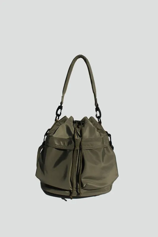 STREET LEVEL NYLON BUCKET BAG