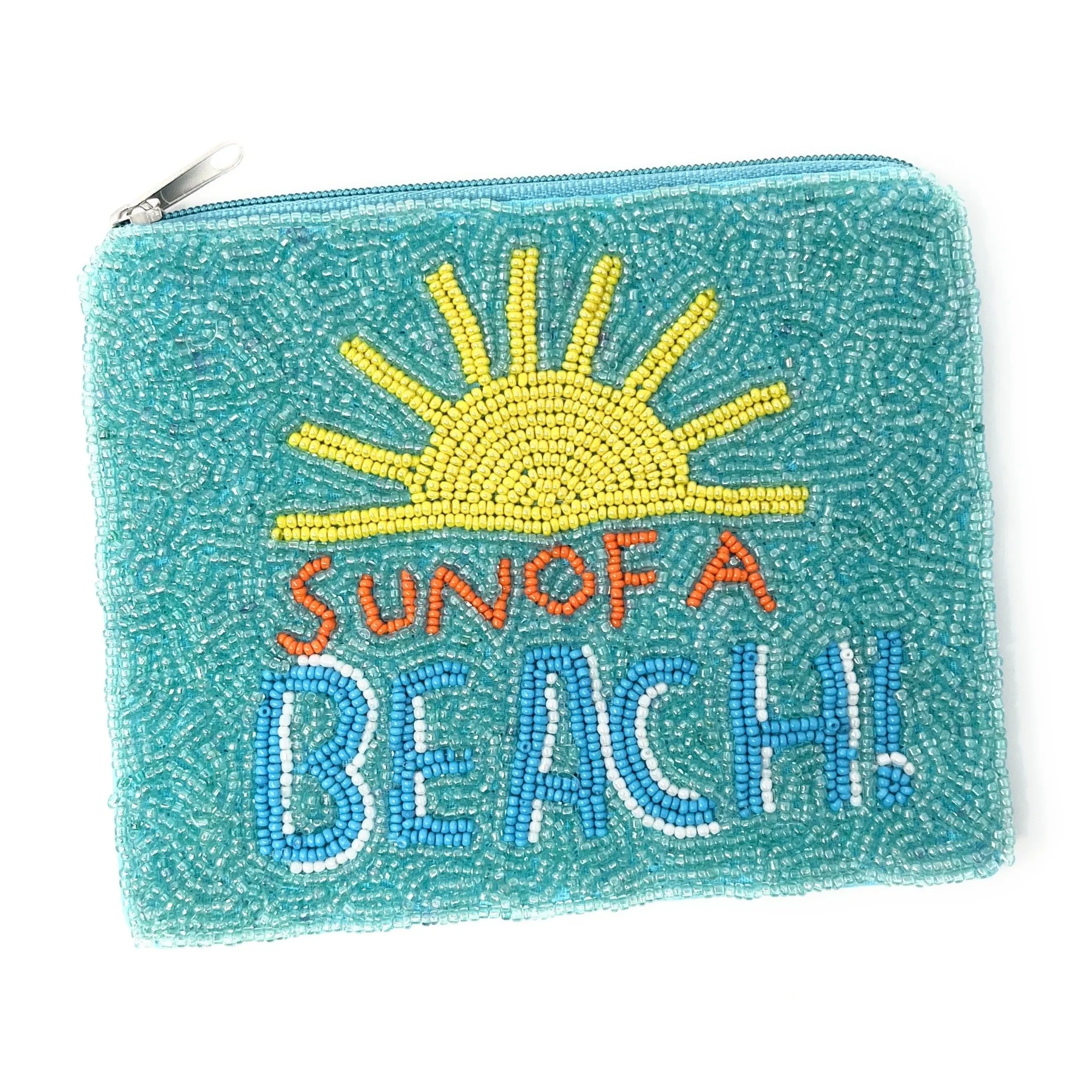 Sun Of Beach Beaded Coin Purse