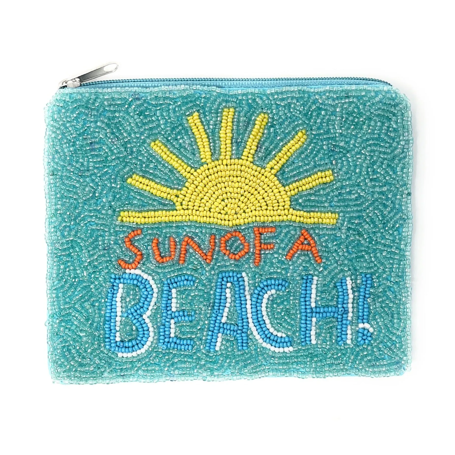 Sun Of Beach Beaded Coin Purse