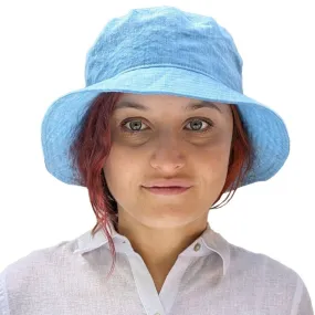 Sun Protection Crusher Hat - Linen Chambray