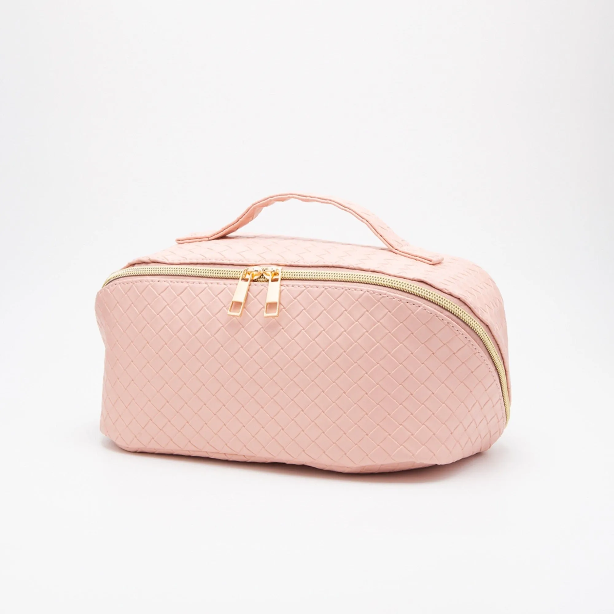 TG10541 Trixie Woven Leather Makeup/Toiletry Bag