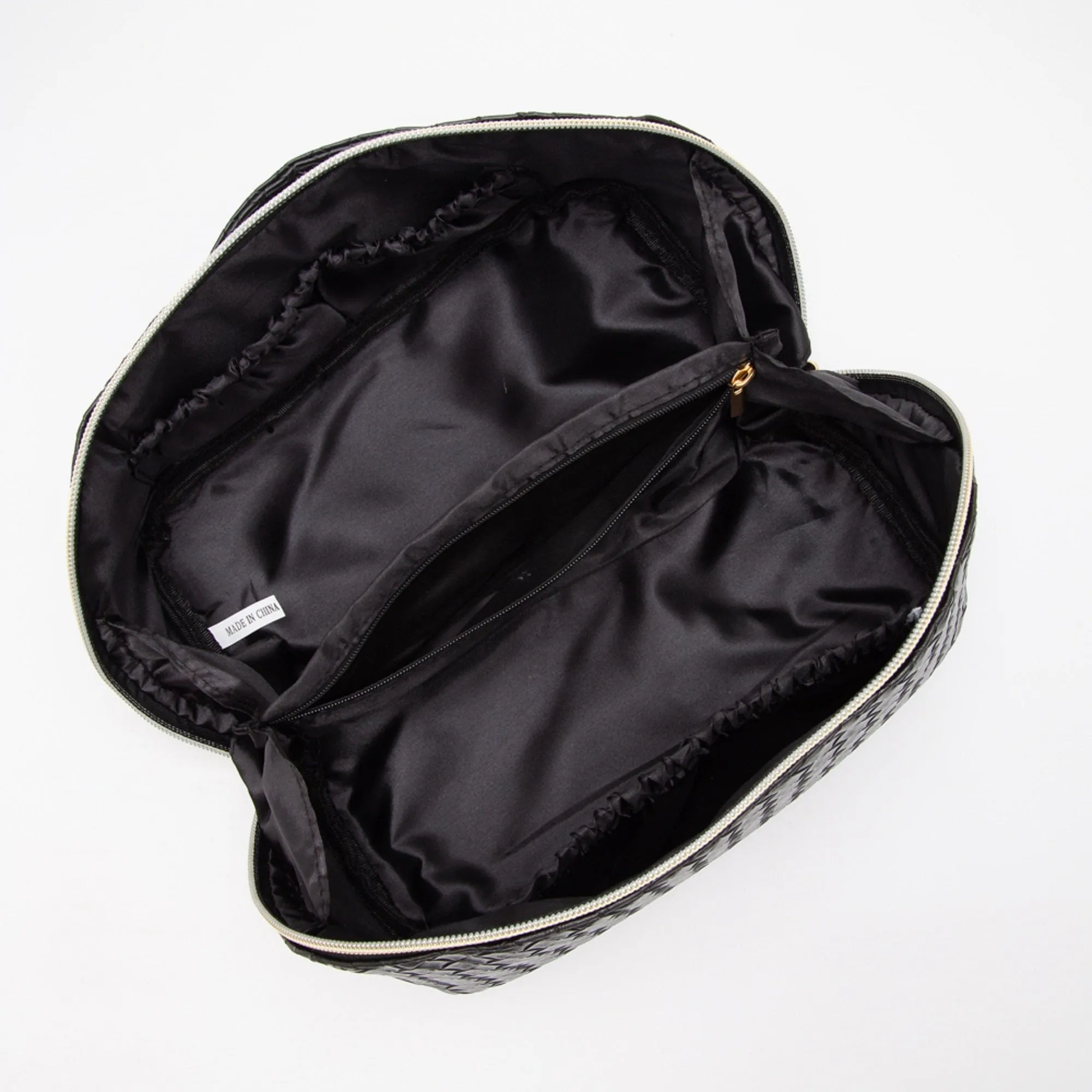 TG10541 Trixie Woven Leather Makeup/Toiletry Bag