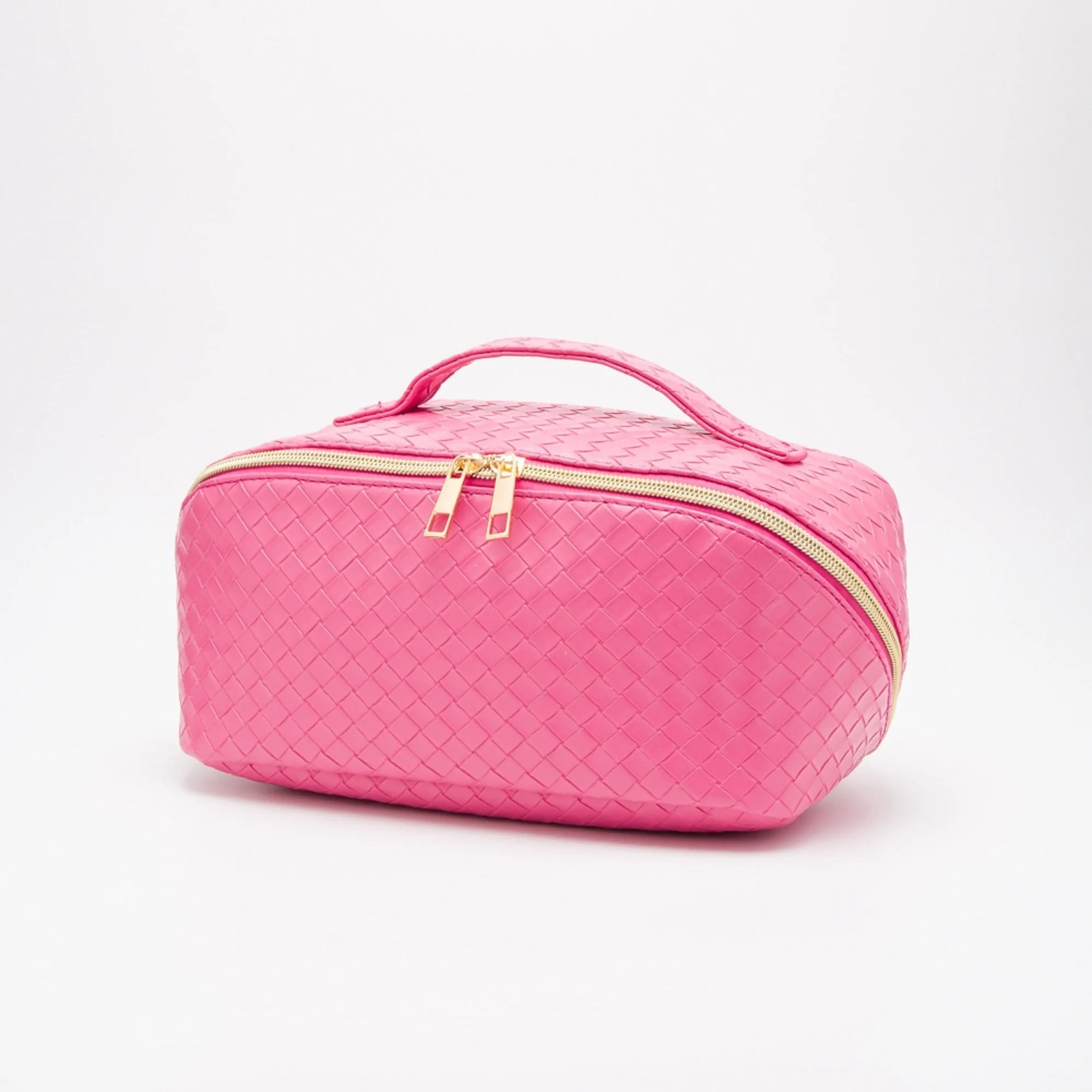 TG10541 Trixie Woven Leather Makeup/Toiletry Bag