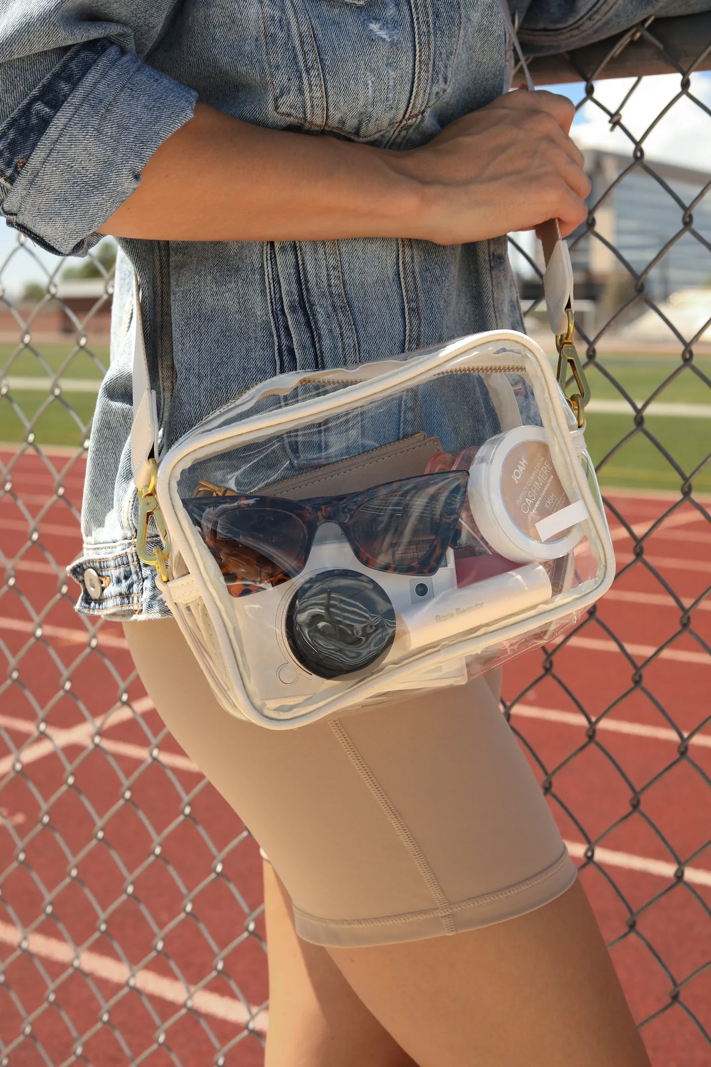 The Clear Crossbody - White