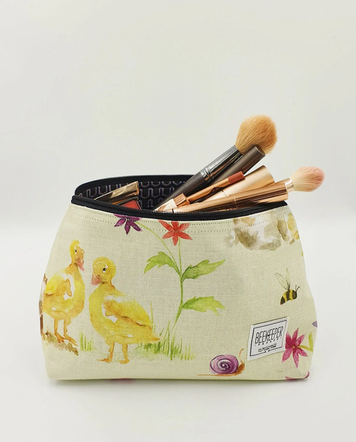 THE PANDA RED CORDUROY Large Toiletry   Makeup Bag