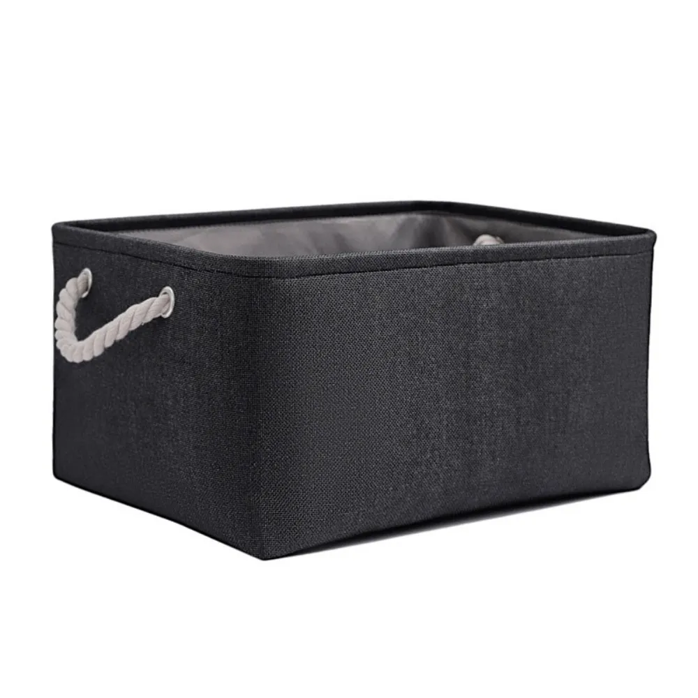 Thickened Linen Storage Basket with Handles