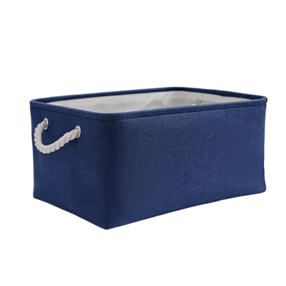 Thickened Linen Storage Basket with Handles