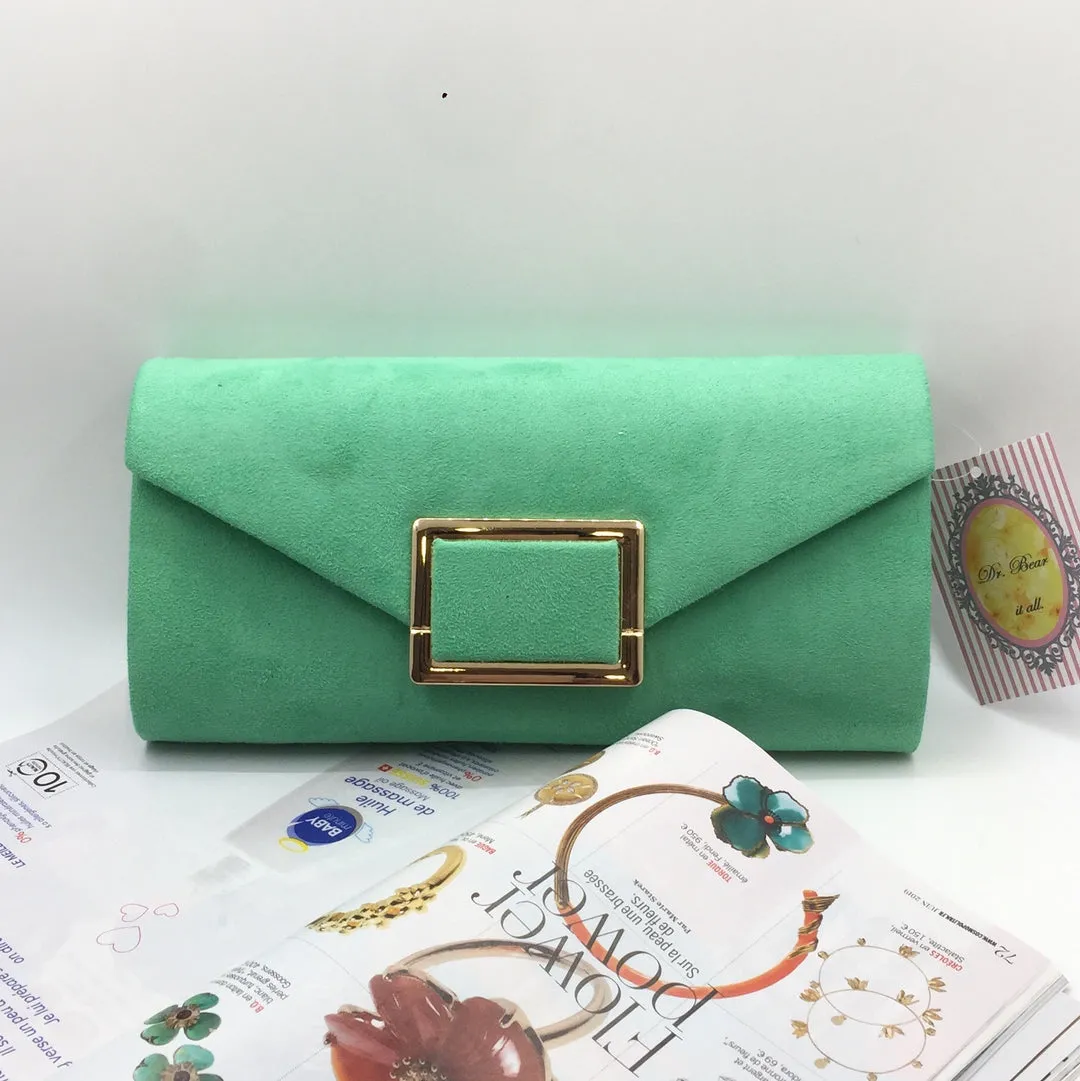 Toni Suede Clutch Bag (Various Colours)