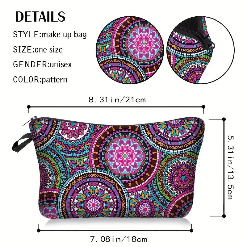 Travel in Style with Lightweight Retro Mandala Carry On Pouch