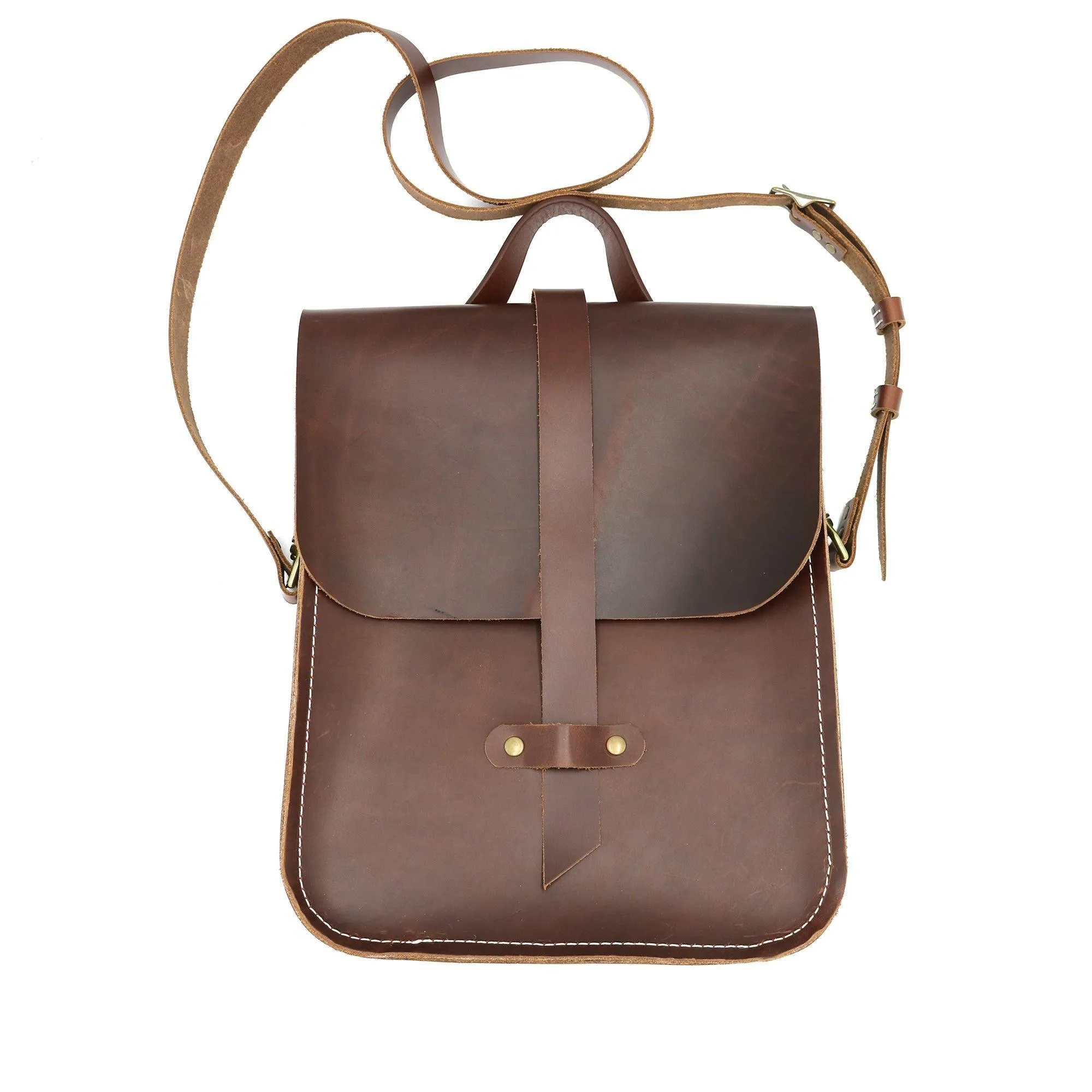 Unisex Messenger Bag - Oxford Xcel Leather