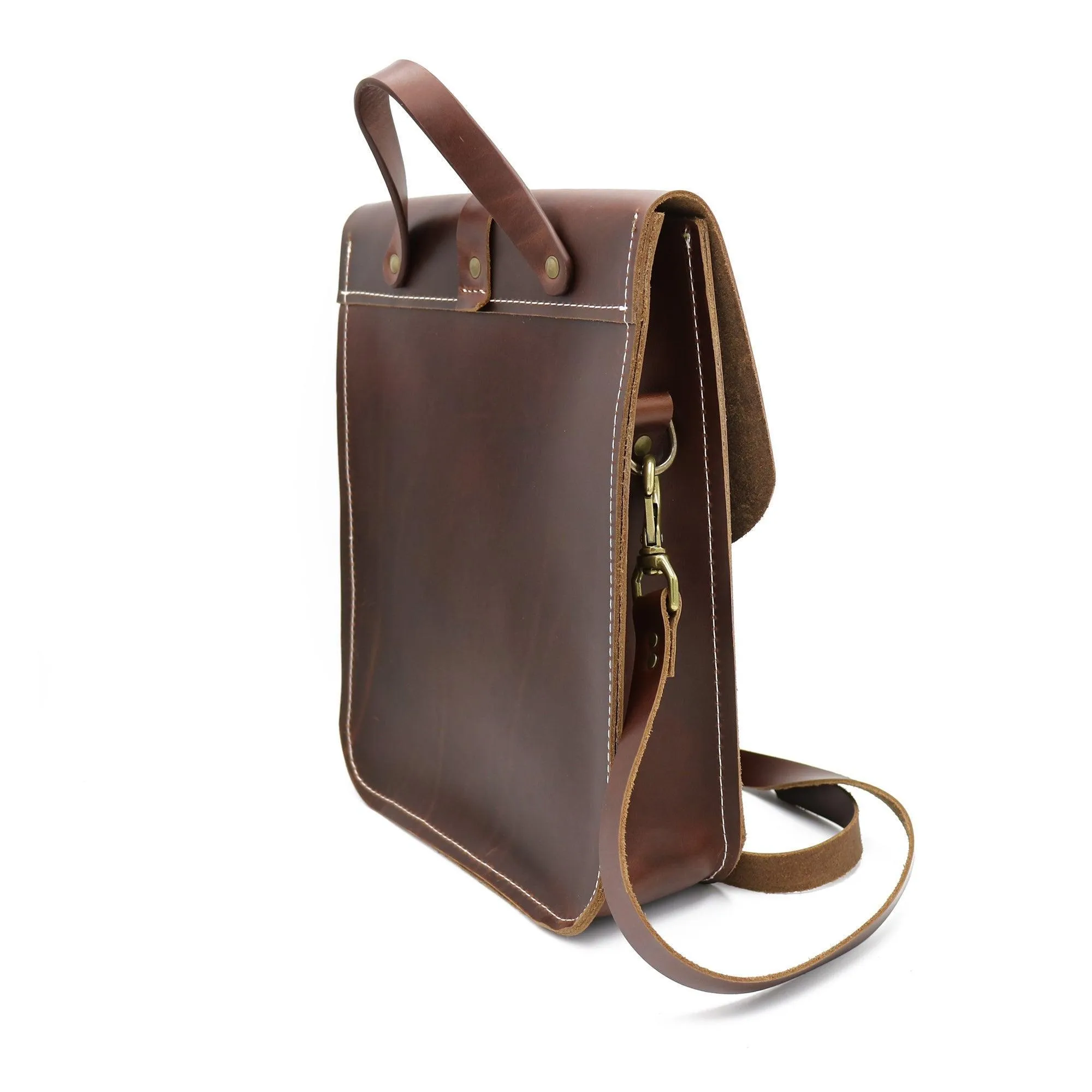 Unisex Messenger Bag - Oxford Xcel Leather