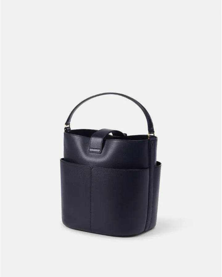 Veronica Beard Small Crest Lock Bucket Bag