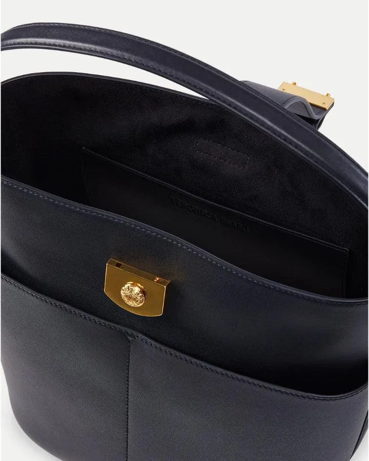 Veronica Beard Small Crest Lock Bucket Bag