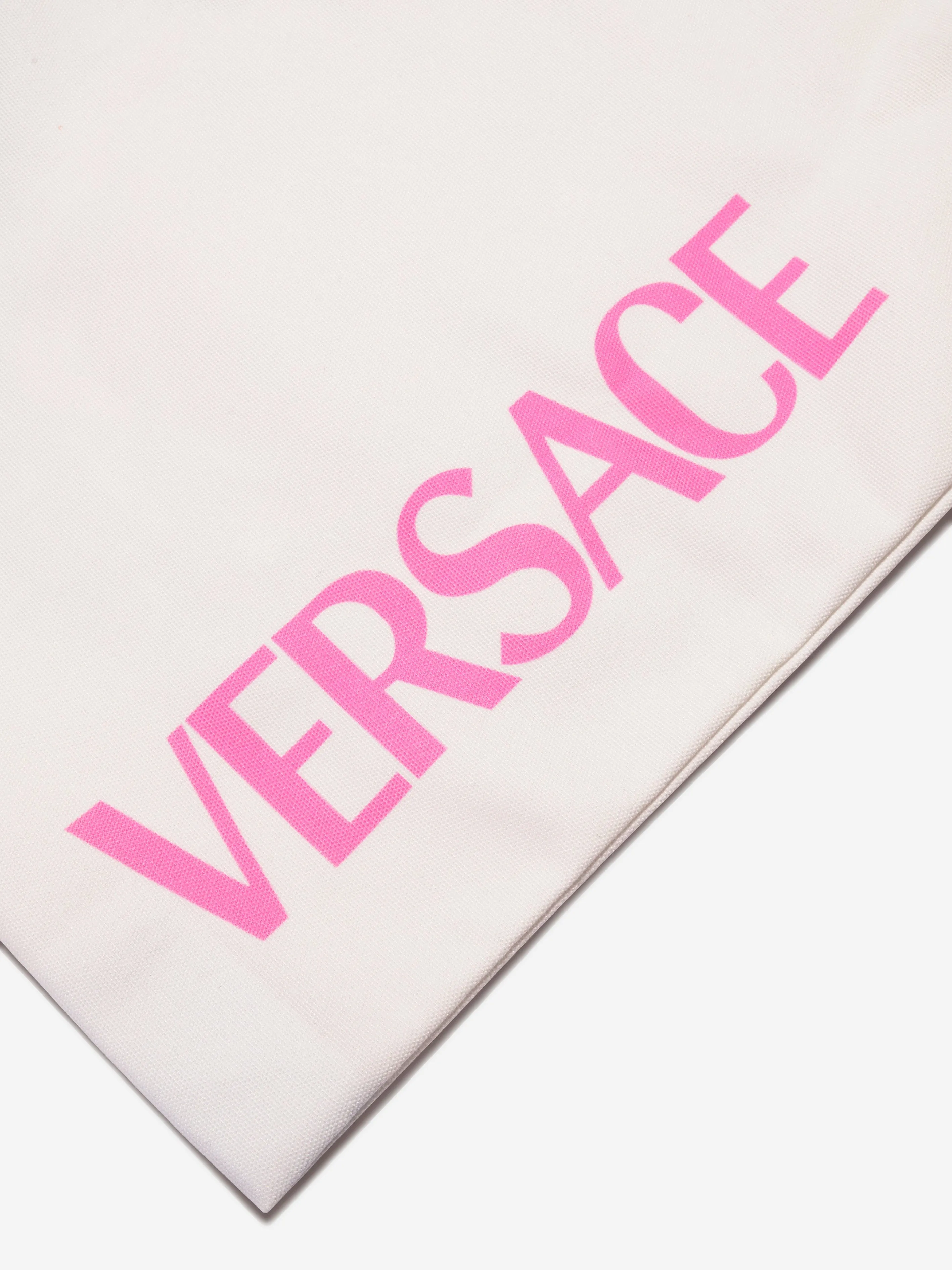 Versace Girls Medusa Logo Tote Bag in White