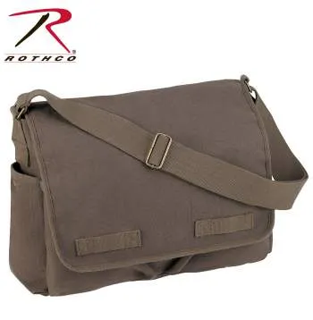 Vintage Style Unwashed Canvas Messenger Bag