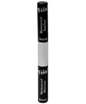 Vital Makeup Duo 2 In 1 Waterproof Mascara And Eyeliner Black