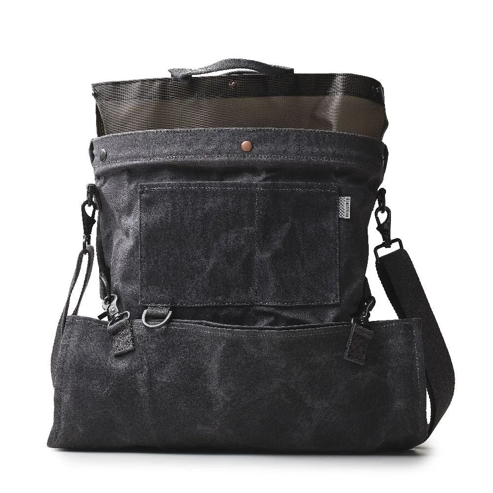 Waxed Canvas Gathering Bag - Slate Grey