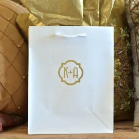 Welcome Bags with Quatrefoil Monogram