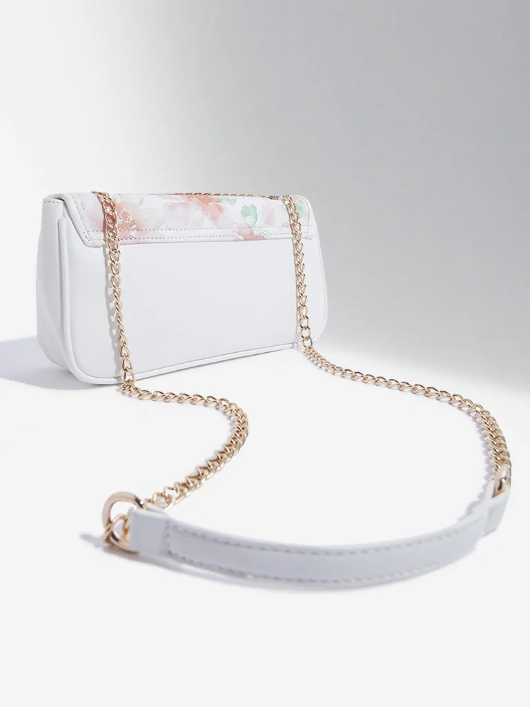 Westside Multicolour Floral Design Chain Strap Sling Bag