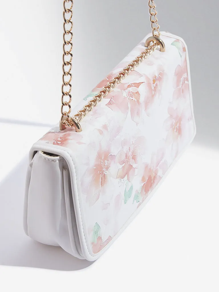 Westside Multicolour Floral Design Chain Strap Sling Bag