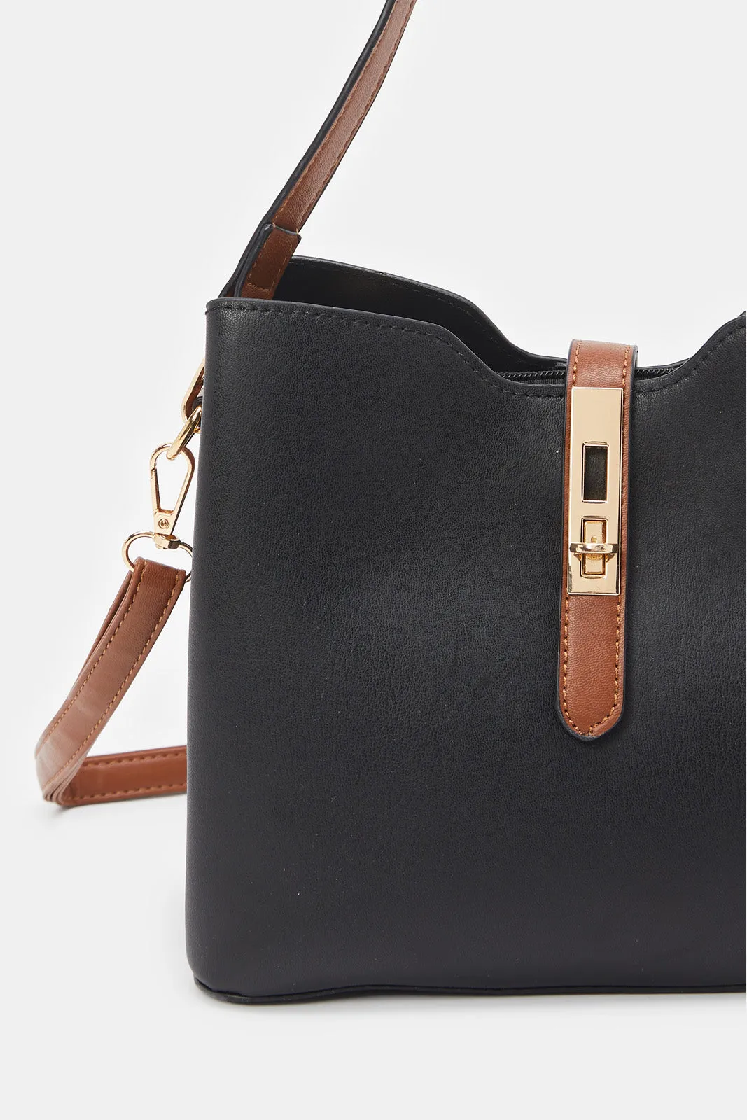 Women Black Bucket Bag