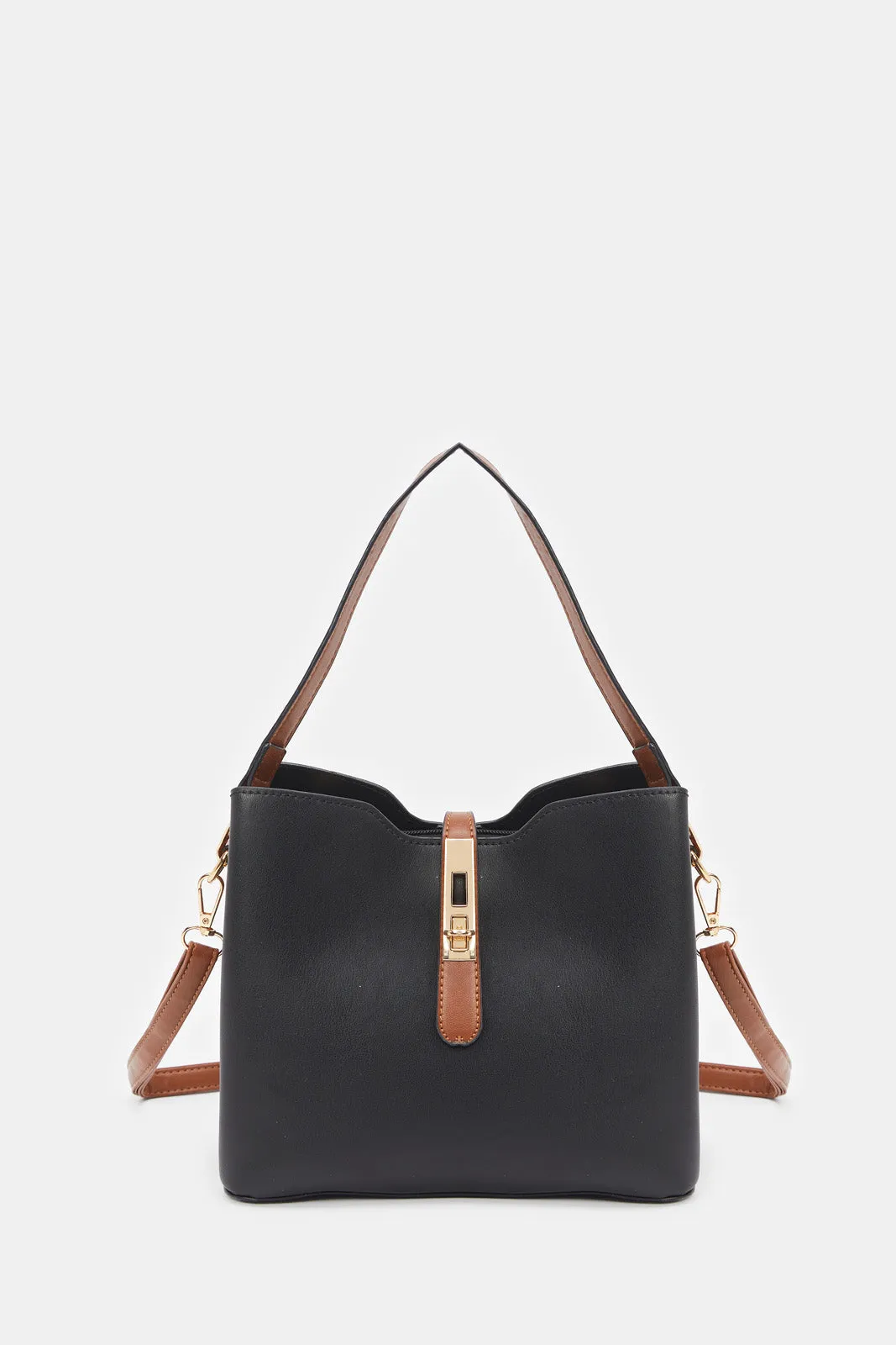 Women Black Bucket Bag