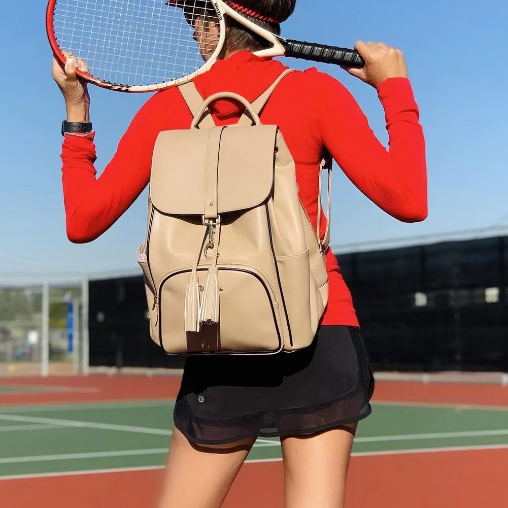 Women's Sara Tennis Backpack Beige