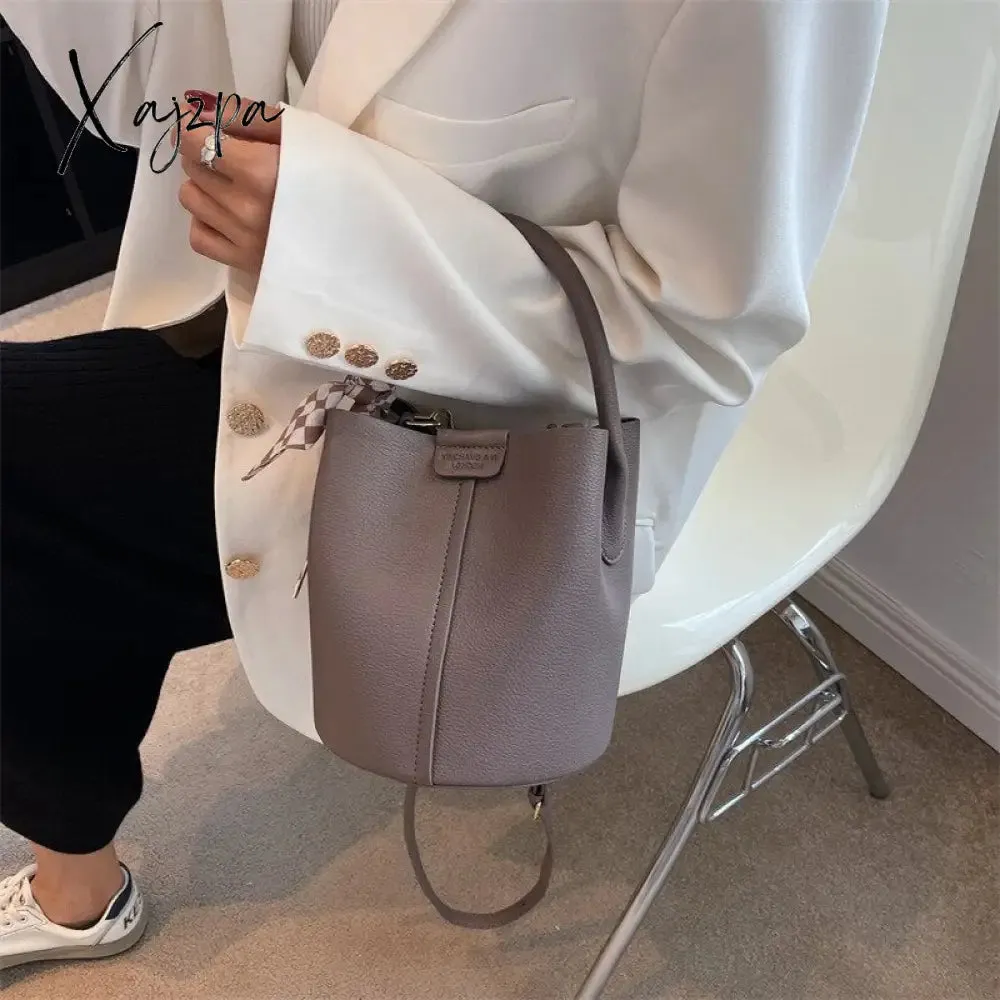 Xajzpa - Large capacity hand bag new fashion women&#39;s bag high-grade sense one shoulder bag versatile bucket bag crossbody bag