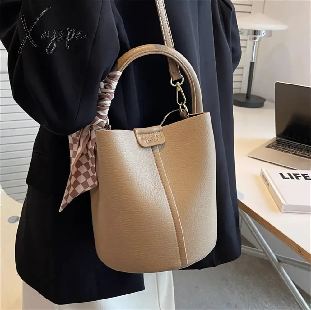 Xajzpa - Large capacity hand bag new fashion women&#39;s bag high-grade sense one shoulder bag versatile bucket bag crossbody bag