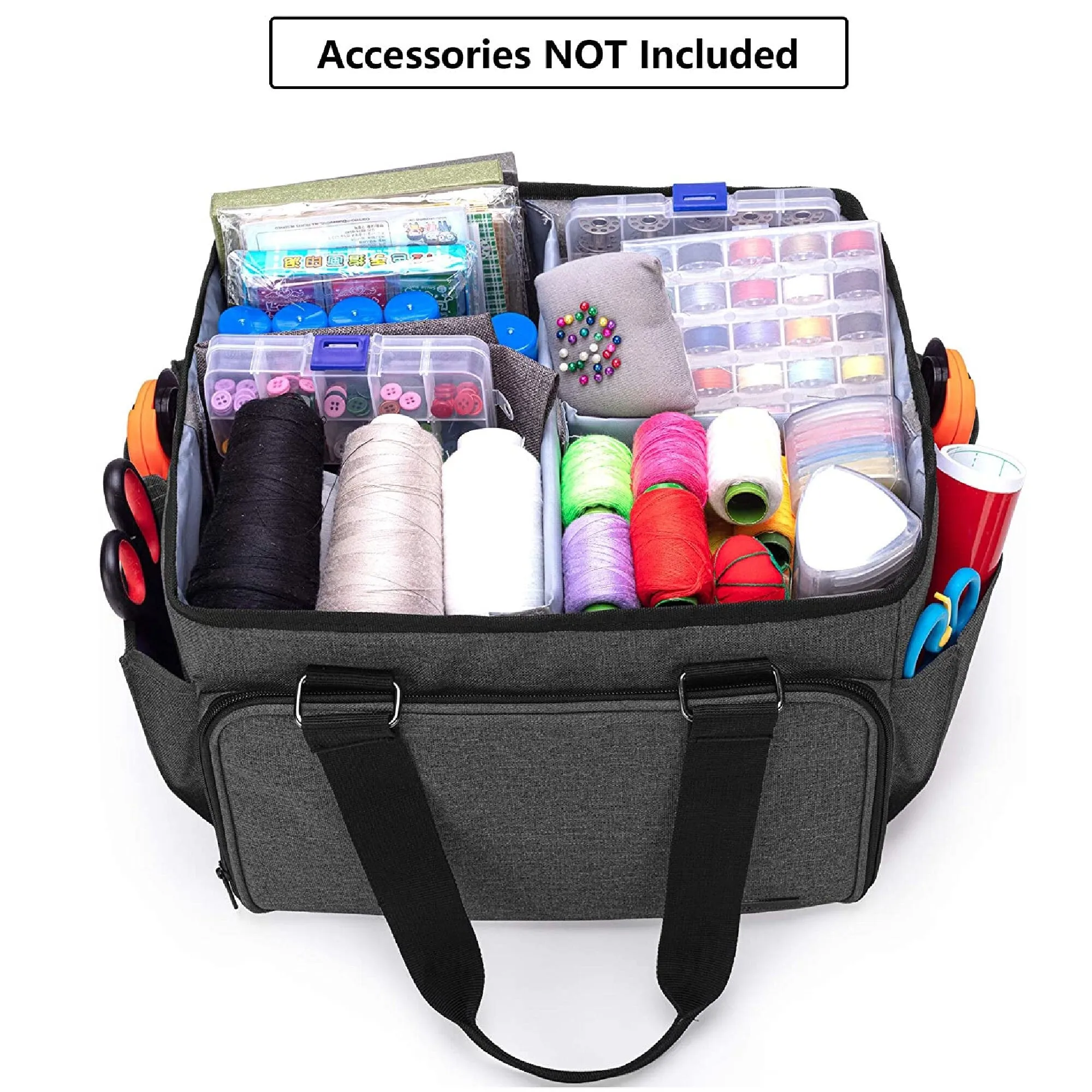 YARWO Sewing Accessories Organizer | Craft Storage Bag With Pockets For Sewing Accessories and Craft Supplies