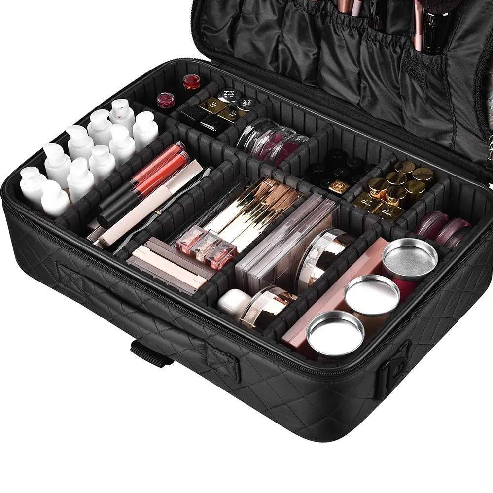 Yescom Portable Makeup Artist Soft Train Bag Case 16x11x7"